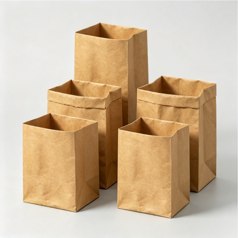 Food Grocery Snacks - Sacchetti di Carta Kraft Lavabili, Confezione