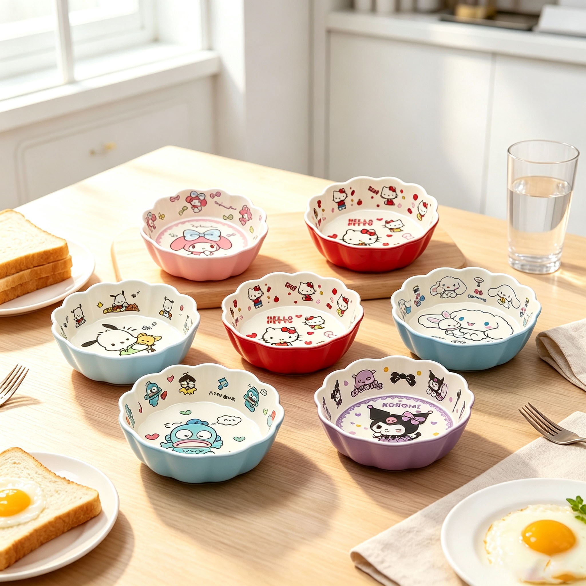 Food Grocery Snacks - Ciotola in pizzo Kawaii con stampa