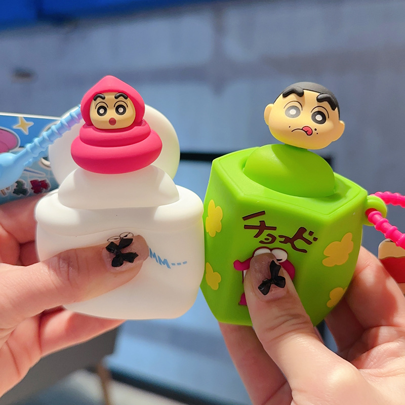 Food Grocery Snacks - Portachiavi Giocattolo Antistress Crayon Shin Chan,