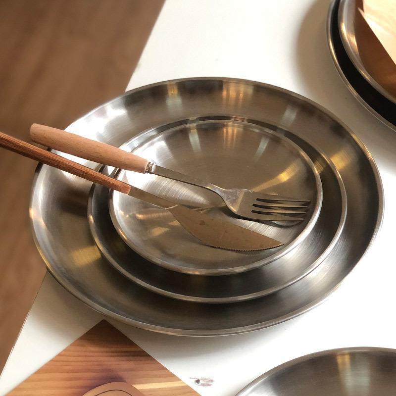 Vassoio Rotondo in Acciaio Ino - Korean Food Snacks recensione e prezzo