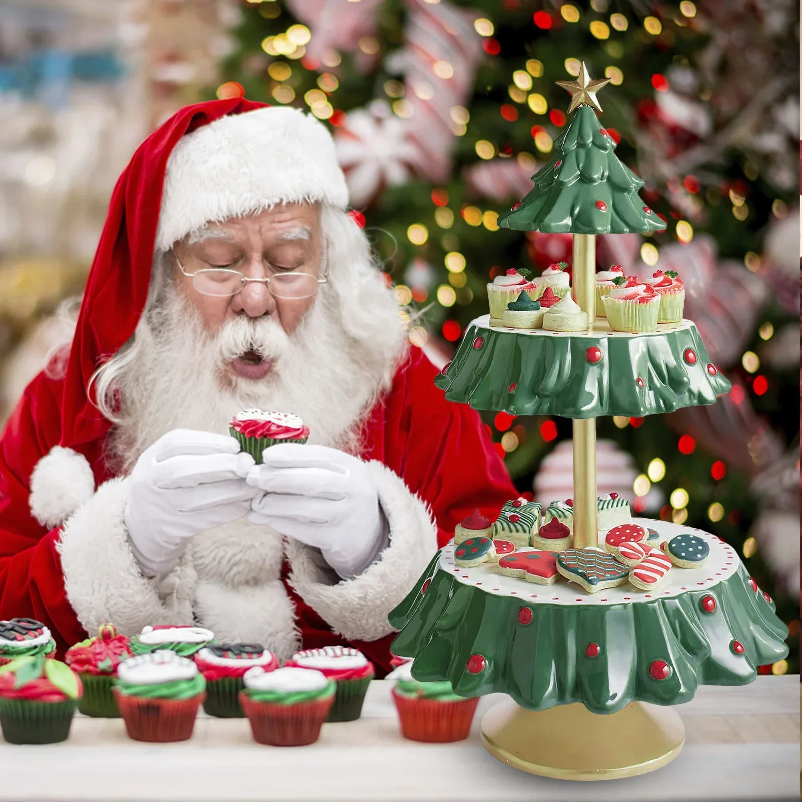Vassoio a doppio strato per sn - Xmas Food Snacks recensione e prezzo